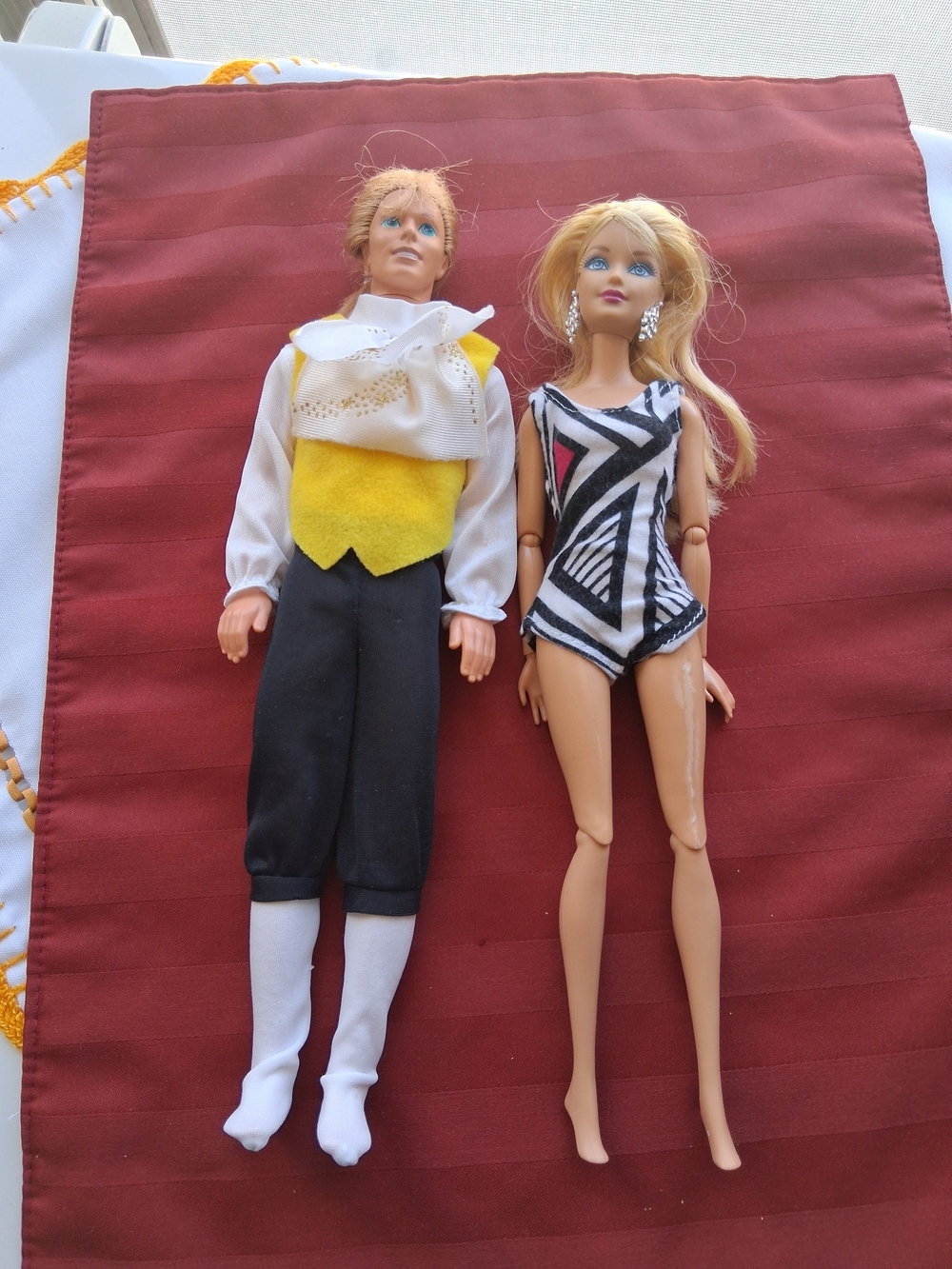 Mattel Kids Costume Duo with Yellow Vest & Black-White Geometric Bodysuit